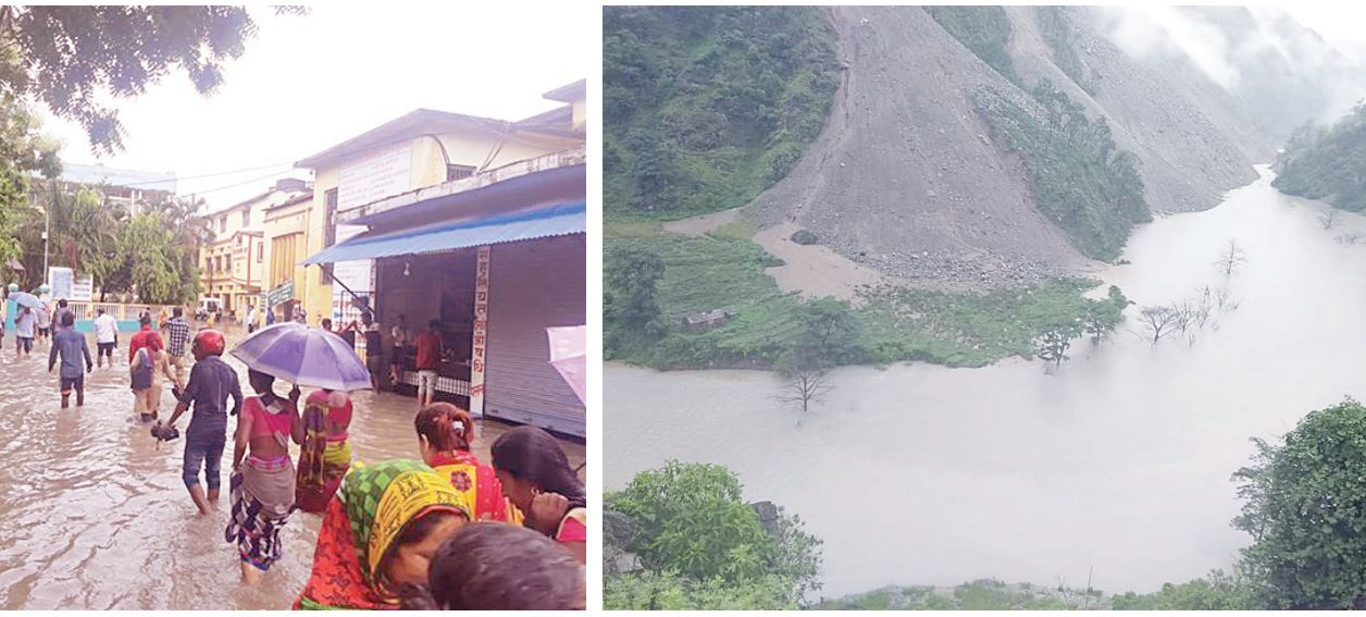 डुबानमा विराटनगर, पहिरोले नदी थुनिएपछि बाजुरा बगाउने खतरा !