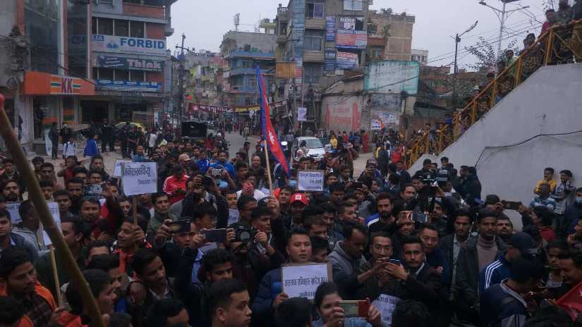 काठमाडौँमा भारतविरोधी प्रदर्शन