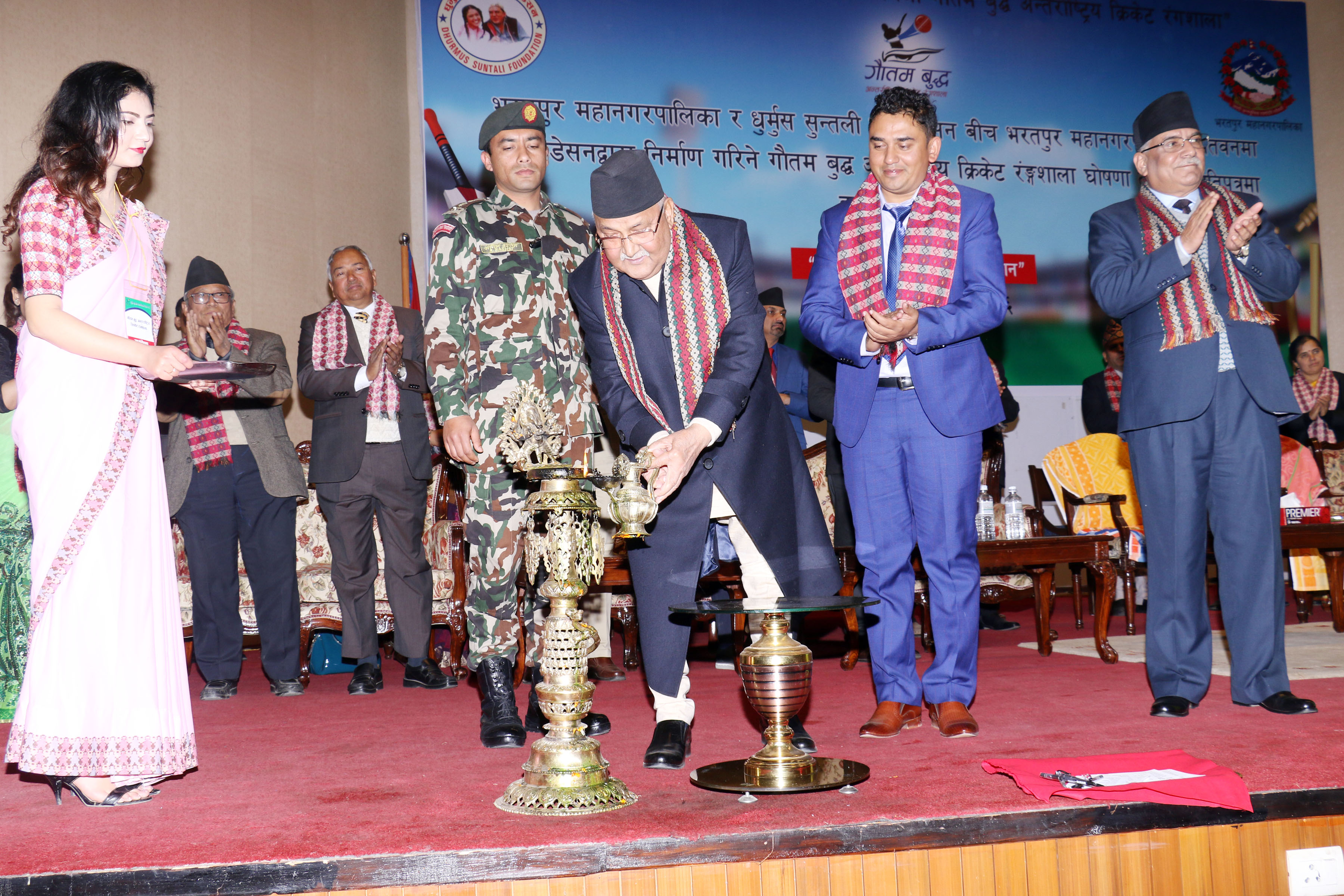 अन्तर्राष्ट्रिय क्रिकेट रंगशालाले विश्वमै नेपाल चिनिनेछ : प्रधानमन्त्री ओली