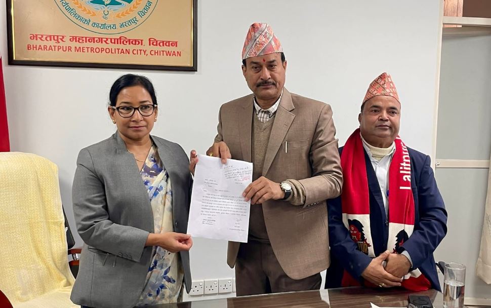 भरतपुर महानगरबाट रेनु दाहालले दिइन् राजीनामा