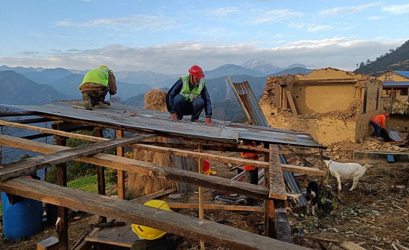जाजरकोट भूकम्पः रुकुम पश्चिममा दश हजार अस्थायी आवस निर्माण