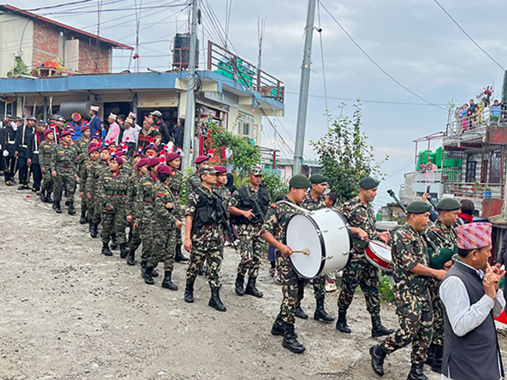 नेपाली सेनाको गोरखा-जितगढी एकीकरण पदयात्रा सुरु