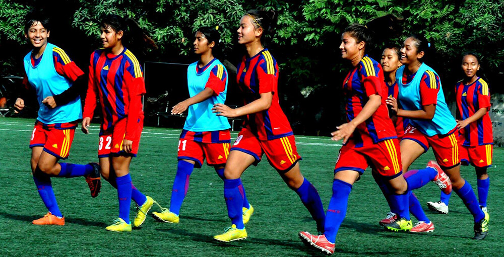 यु१५ महिला फुटबलमा भारतगँग नेपाल १०-० गोलको  अन्तरले पराजित