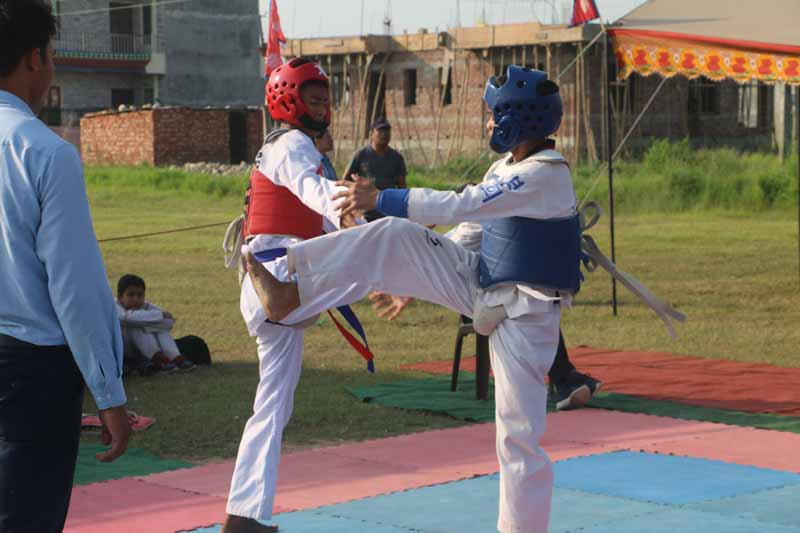 गण्डकी प्रदेश तेक्वान्दो प्रतियोगिताको तयारी पुरा