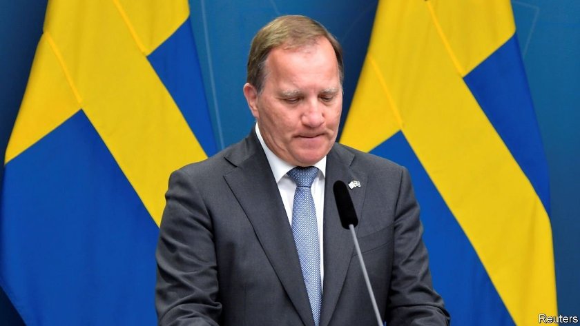 स्वीडेनका प्रधानमन्त्रीद्वारा राजीनामा