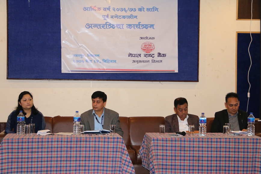 चितवनमा पूर्ण बजेटकालीन अन्तरक्रिया