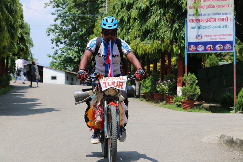 धार्मिक पर्यटनको प्रवद्र्धनको लागि विश्व साईकल यात्रा