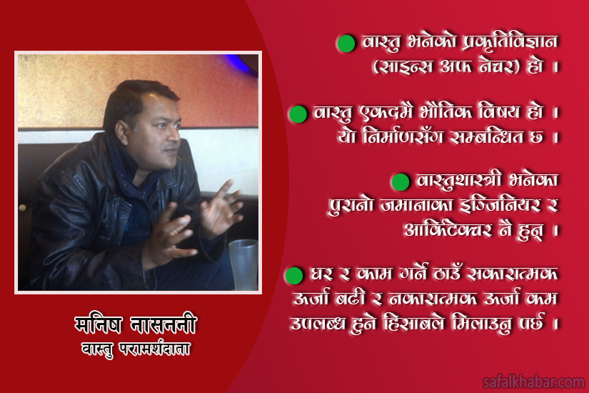 ग्रहको नकारात्मक प्रभाव कम गर्न वास्तु आवश्यक छ : मनिष