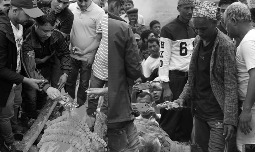आर्यघाटमा बुबा भक्कानिए, ५२ वर्षीय हजुरबुबाले दिए दागबत्ती