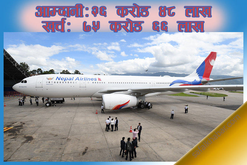 वाइडबडी जहाजको आम्दानीभन्दा खर्च धेरै