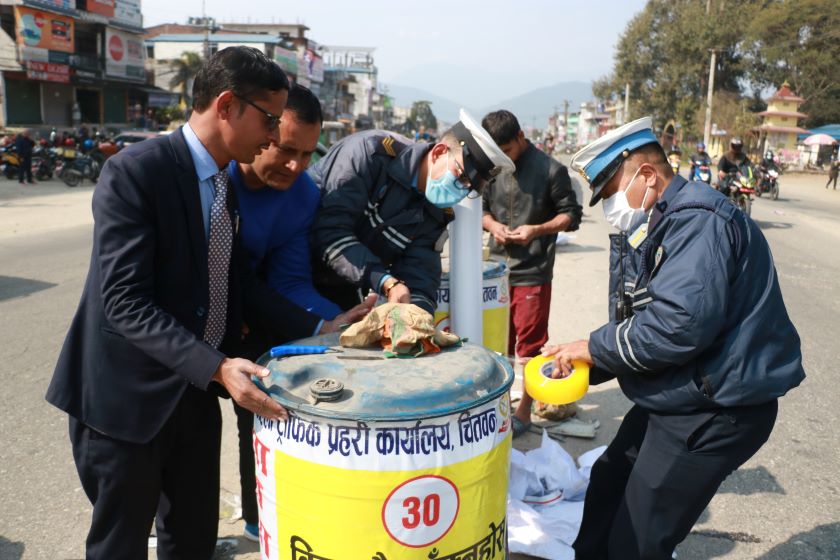 भरतपुरको ट्राफिक व्यवस्थापनका लागि सेन्ट्रल कलेजले बनायो नयाँ योजना