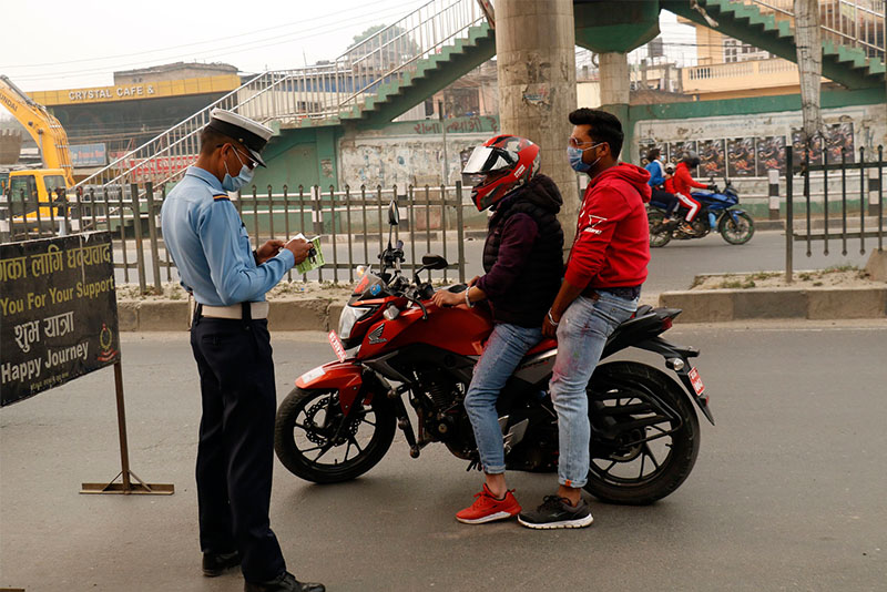 ट्राफिक जरिवाना क्युआर कोर्डमार्फत तिर्न सकिने