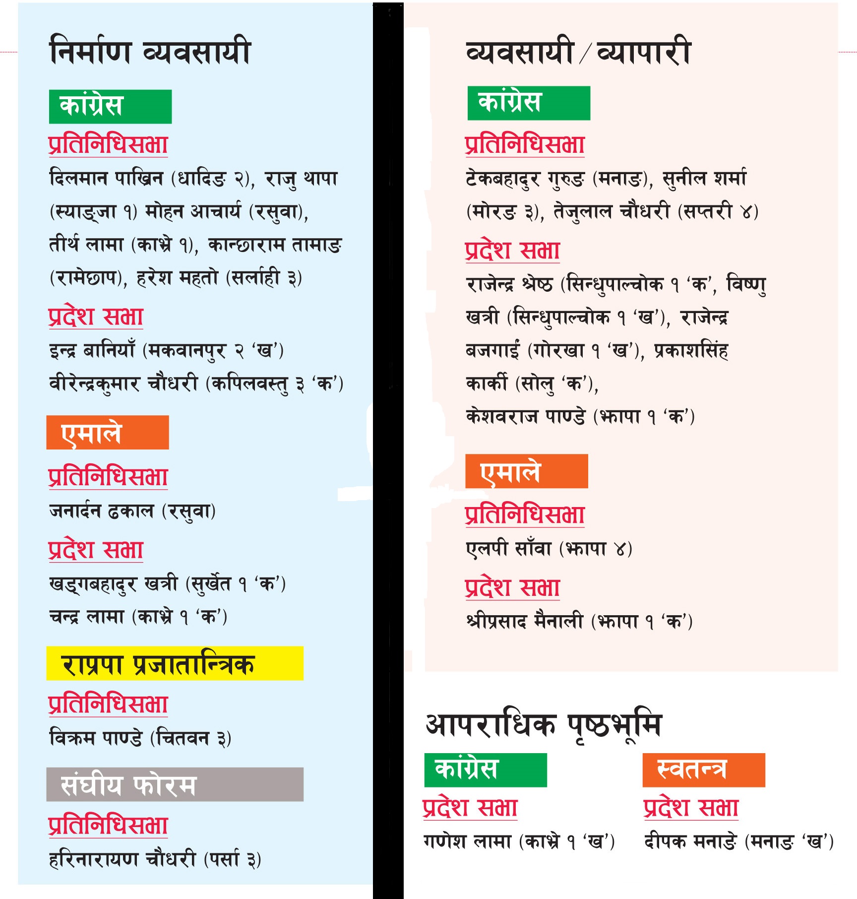 पार्टीमा योगदान नभएका, आपराधिक पृष्ठभूमिकादेखि व्यपारीसम्म यस्ता छन् उम्मेदवार