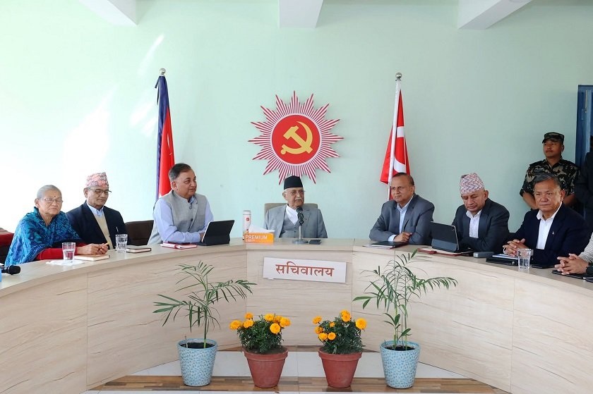 एमाले सचिवालय बैठक २ घण्टा पछि सर्‍यो
