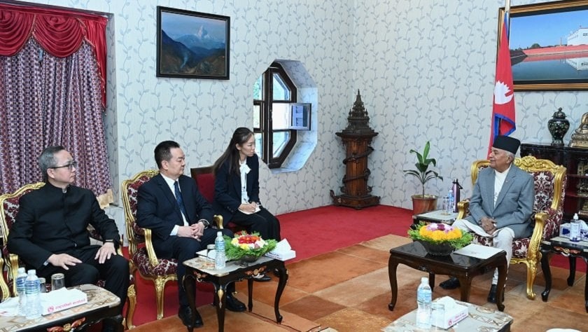 राष्ट्रपति पौडेलसँग सीपीसी तिब्बतका सचिव वाङको भेटवार्ता