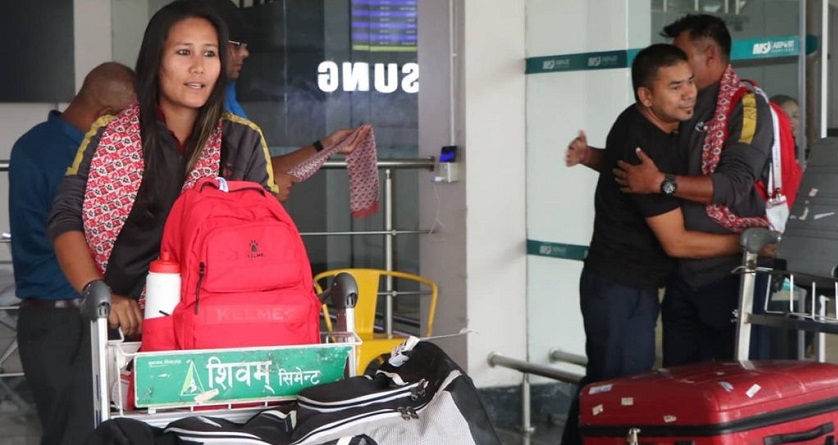 नेपाली महिला क्रिकेट टिम स्वदेश फर्किए